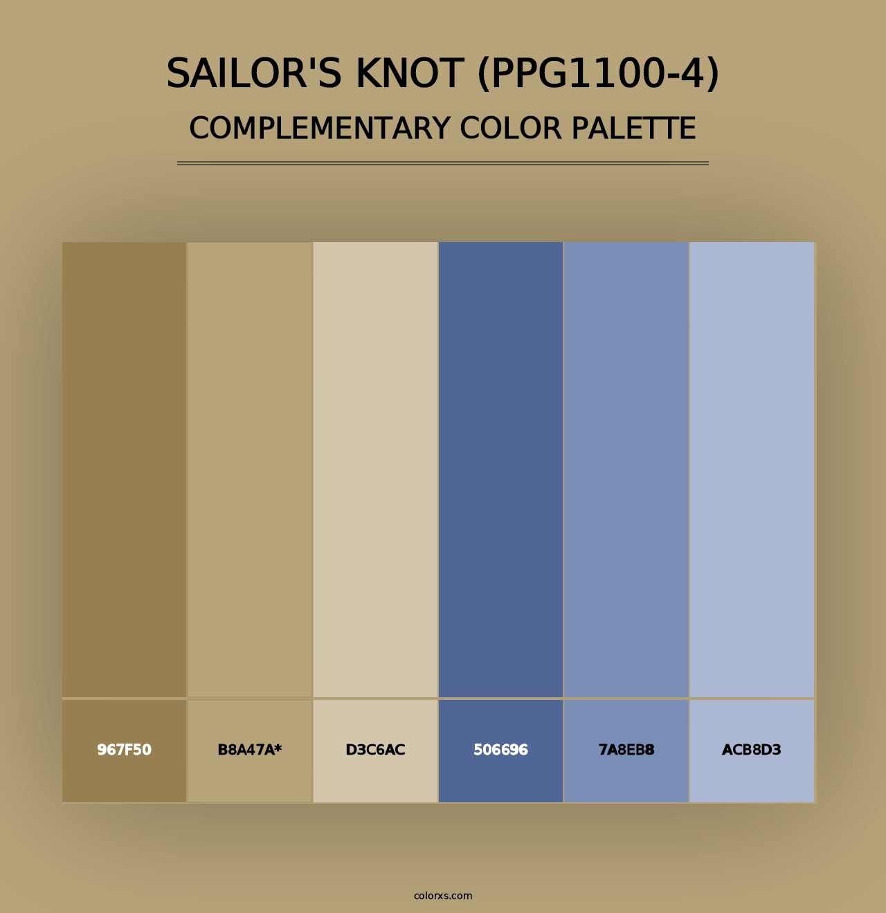 Sailor's Knot (PPG1100-4) - Complementary Color Palette