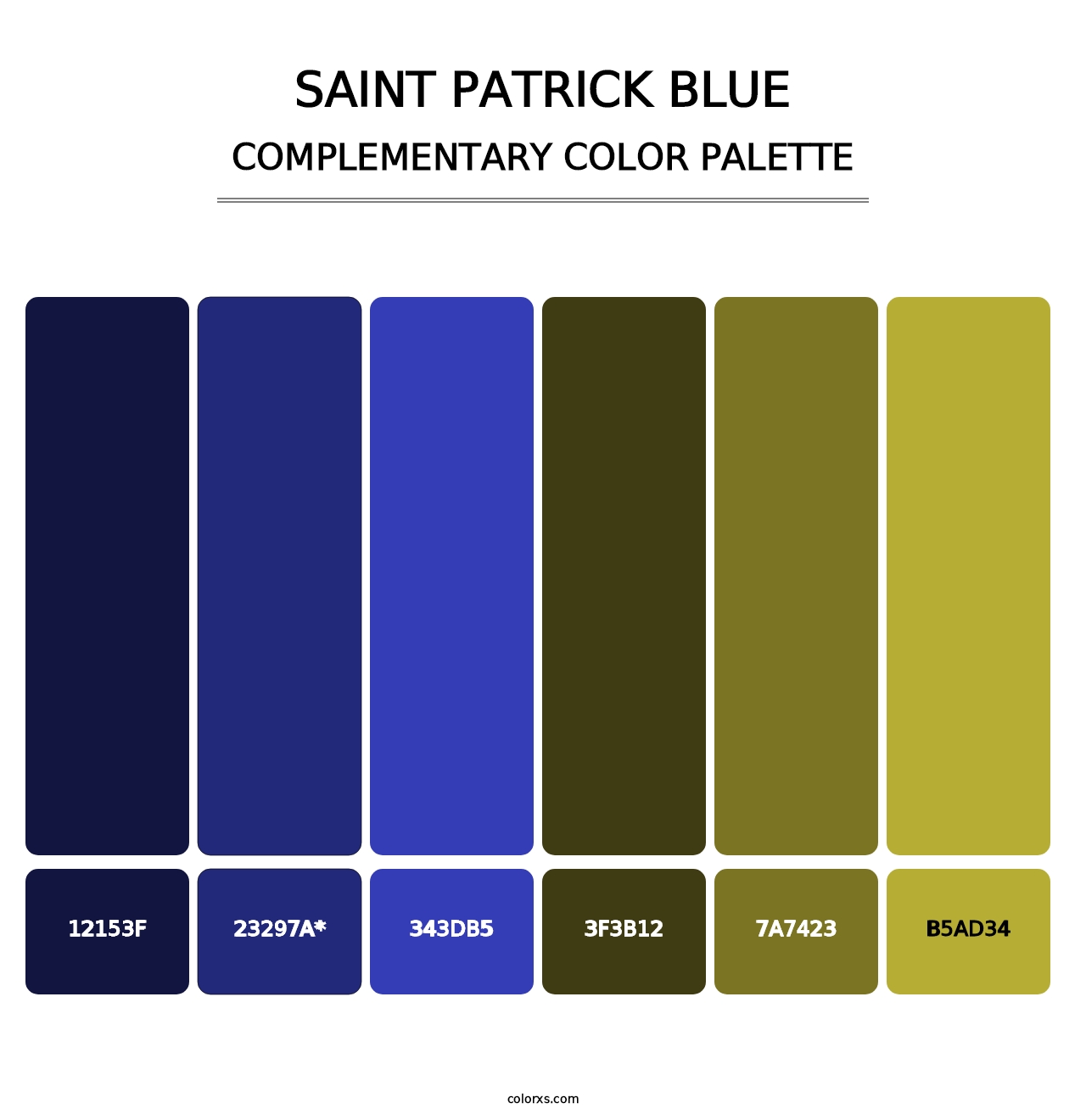 Saint Patrick Blue - Complementary Color Palette