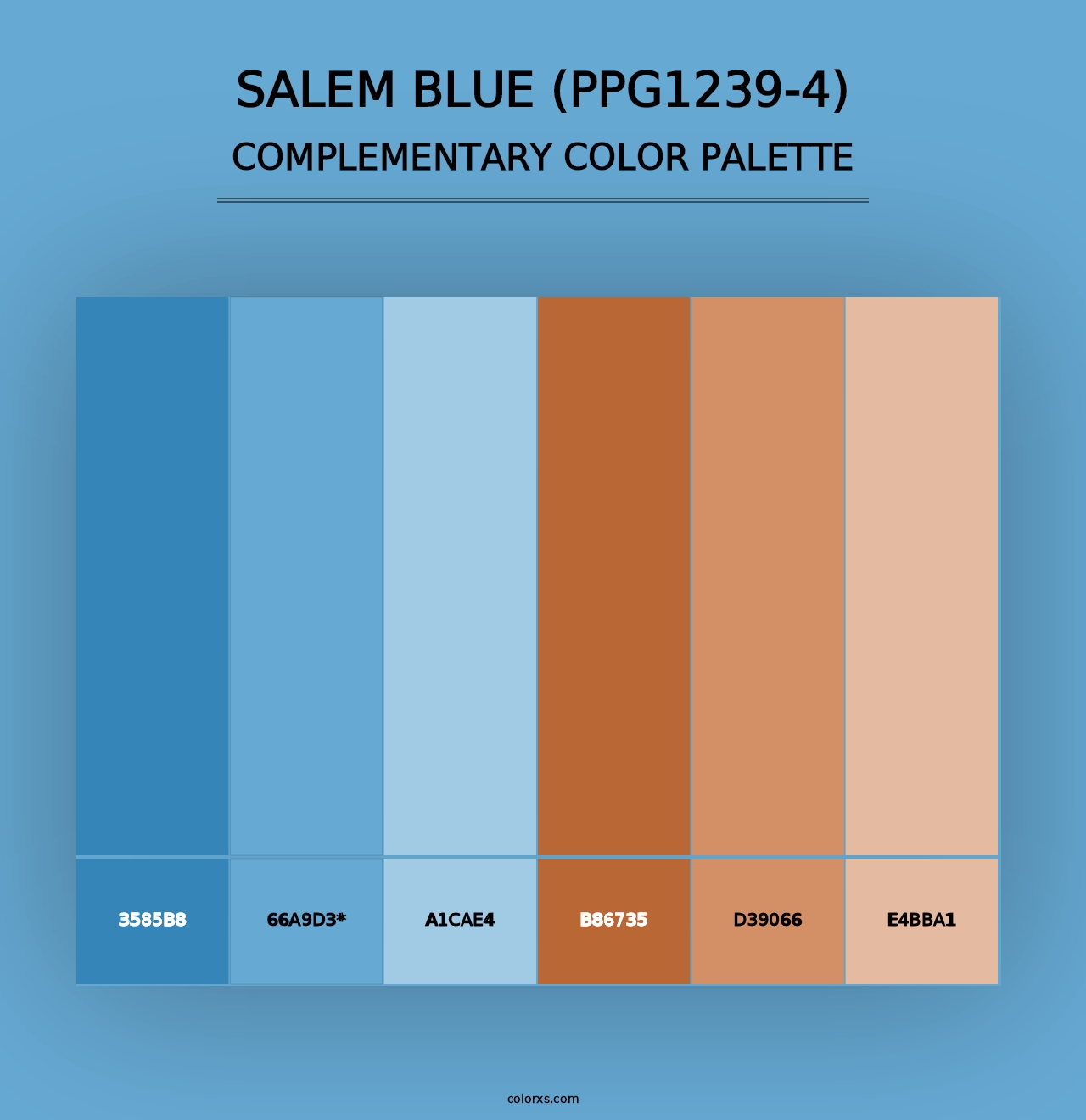 Salem Blue (PPG1239-4) - Complementary Color Palette