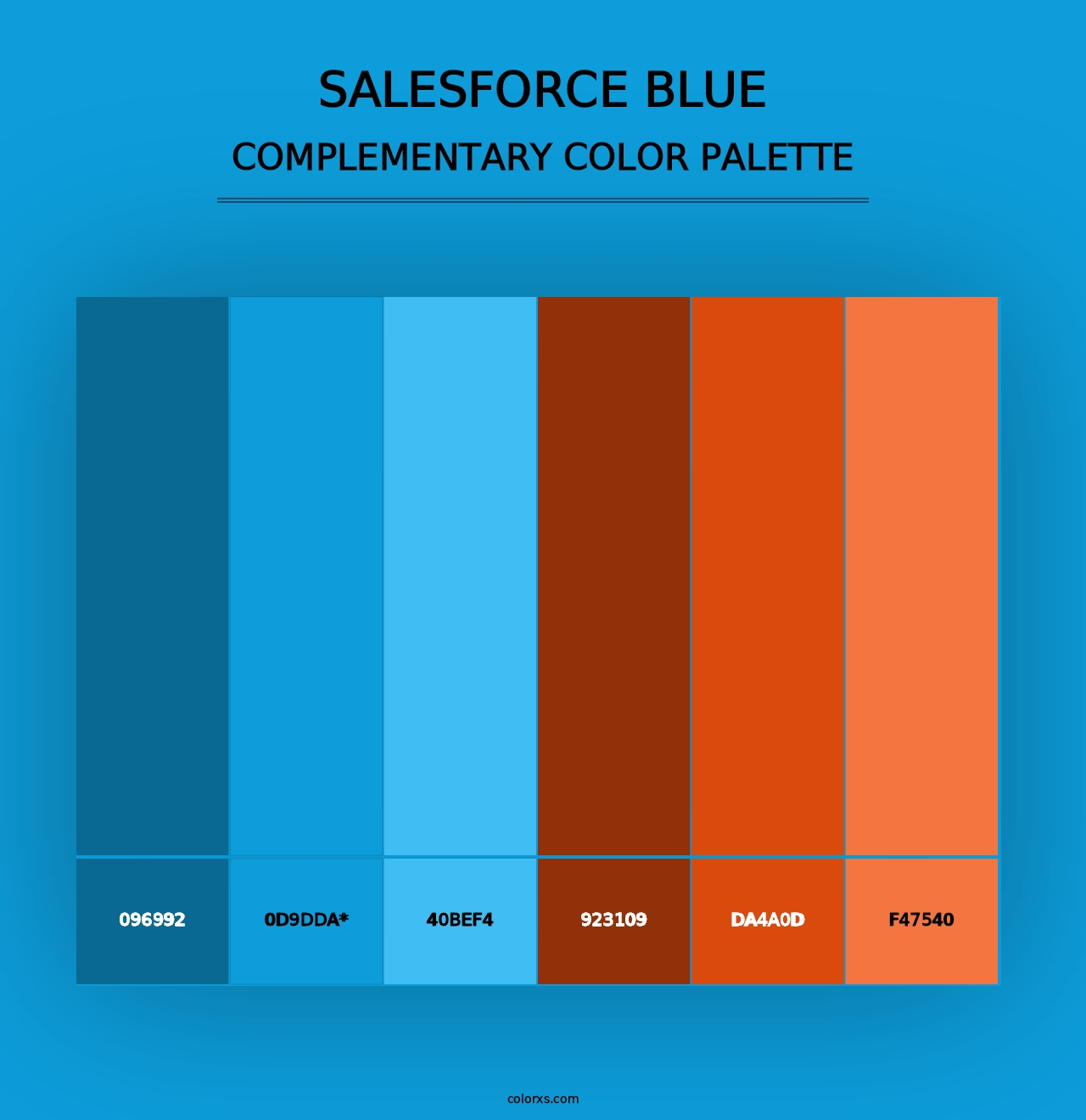 Salesforce Blue - Complementary Color Palette