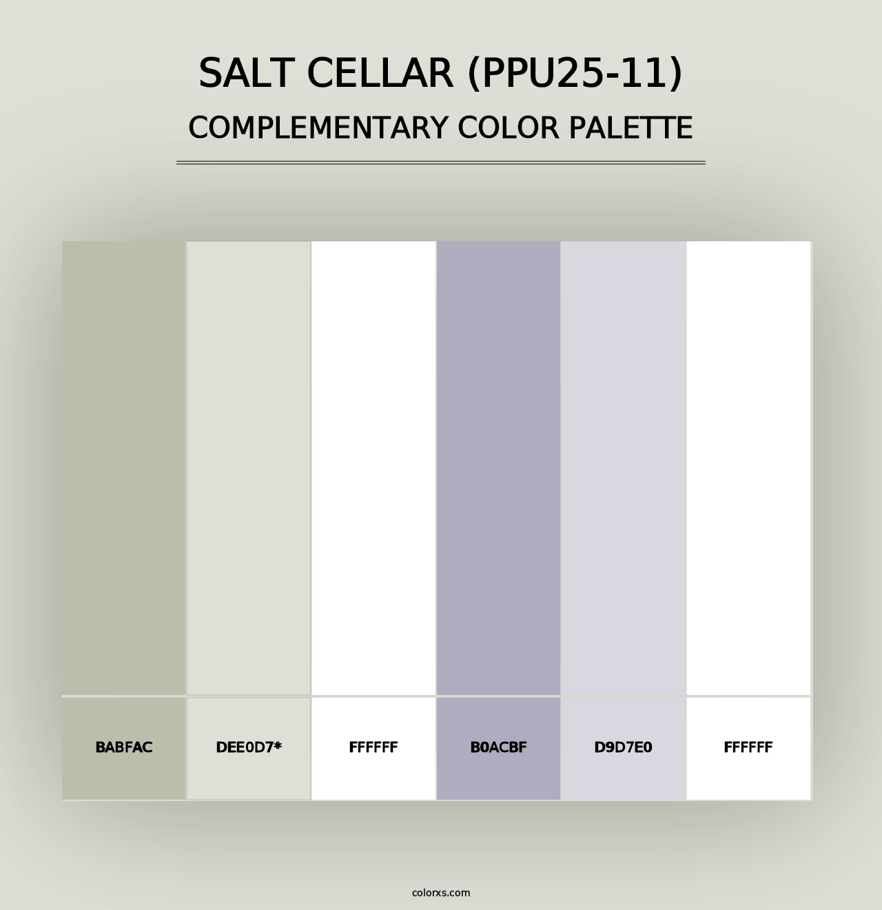 Salt Cellar (PPU25-11) - Complementary Color Palette