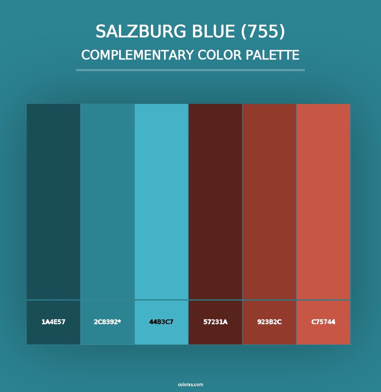 Salzburg Blue (755) - Complementary Color Palette