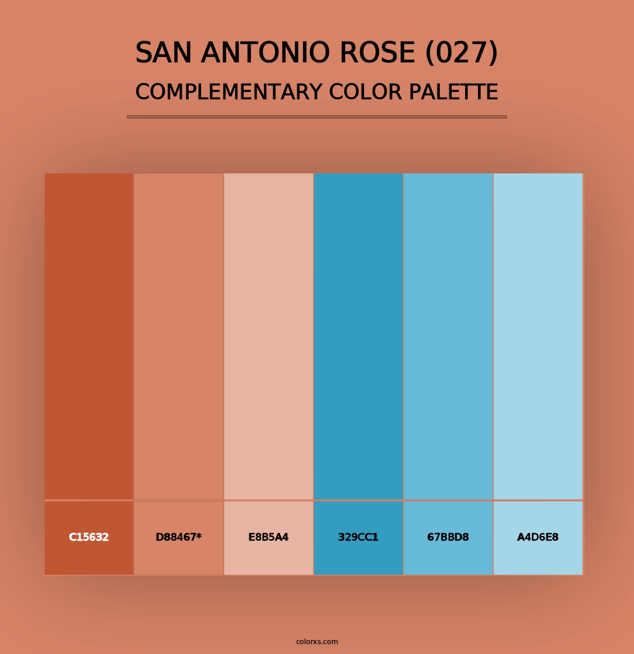 San Antonio Rose (027) - Complementary Color Palette