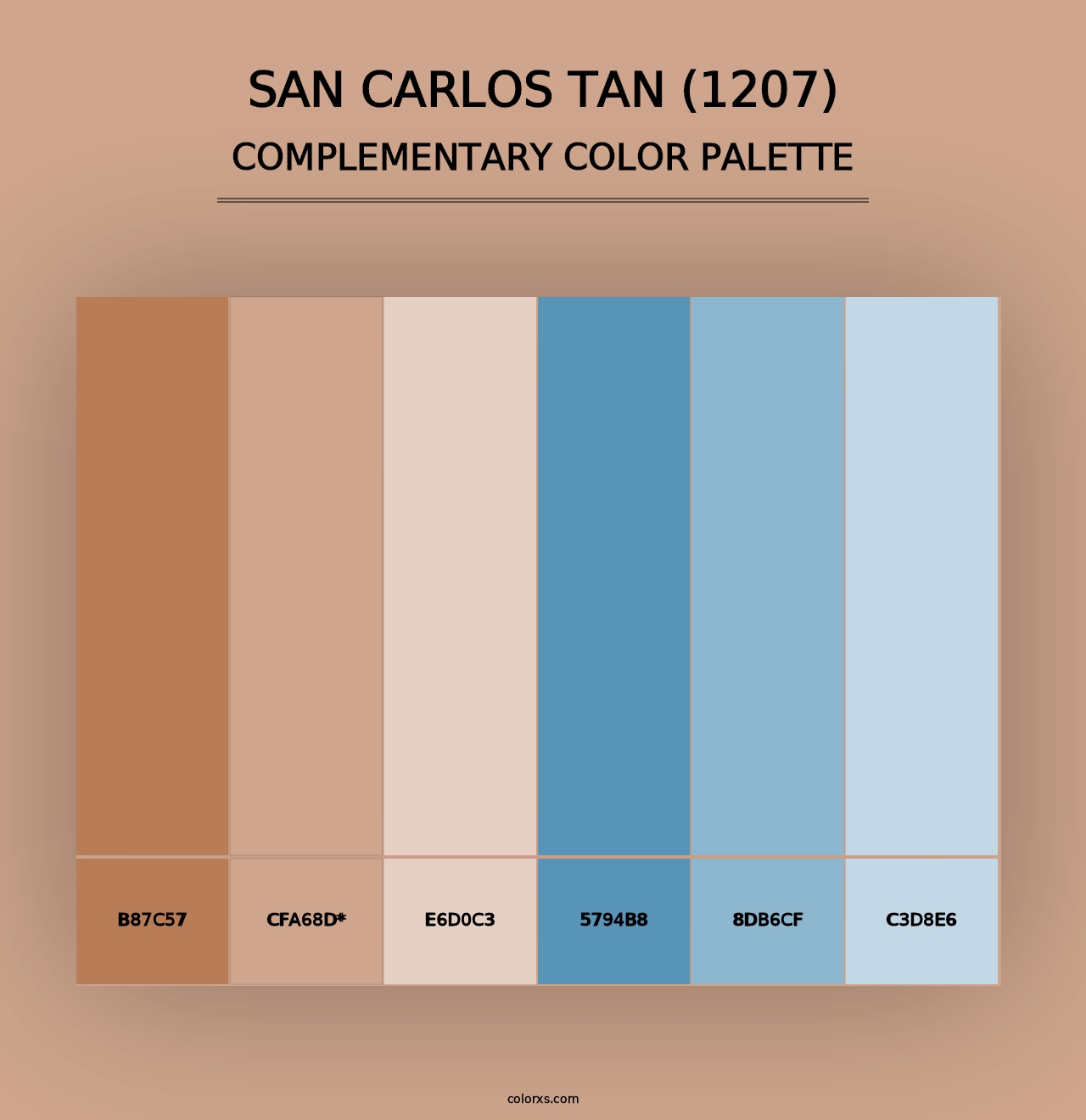 San Carlos Tan (1207) - Complementary Color Palette