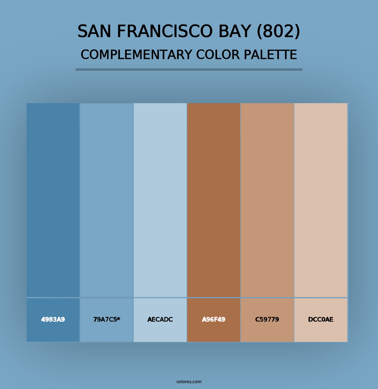 San Francisco Bay (802) - Complementary Color Palette