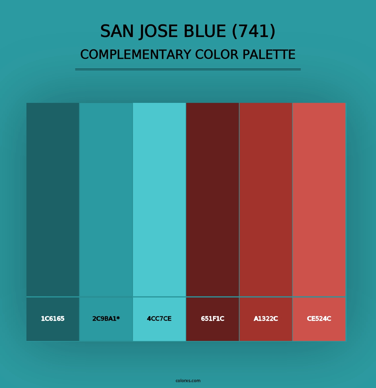 San Jose Blue (741) - Complementary Color Palette