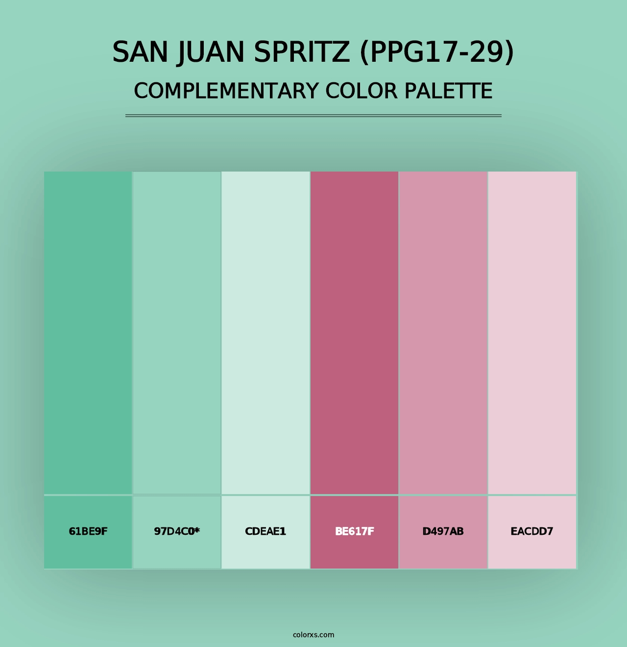 San Juan Spritz (PPG17-29) - Complementary Color Palette