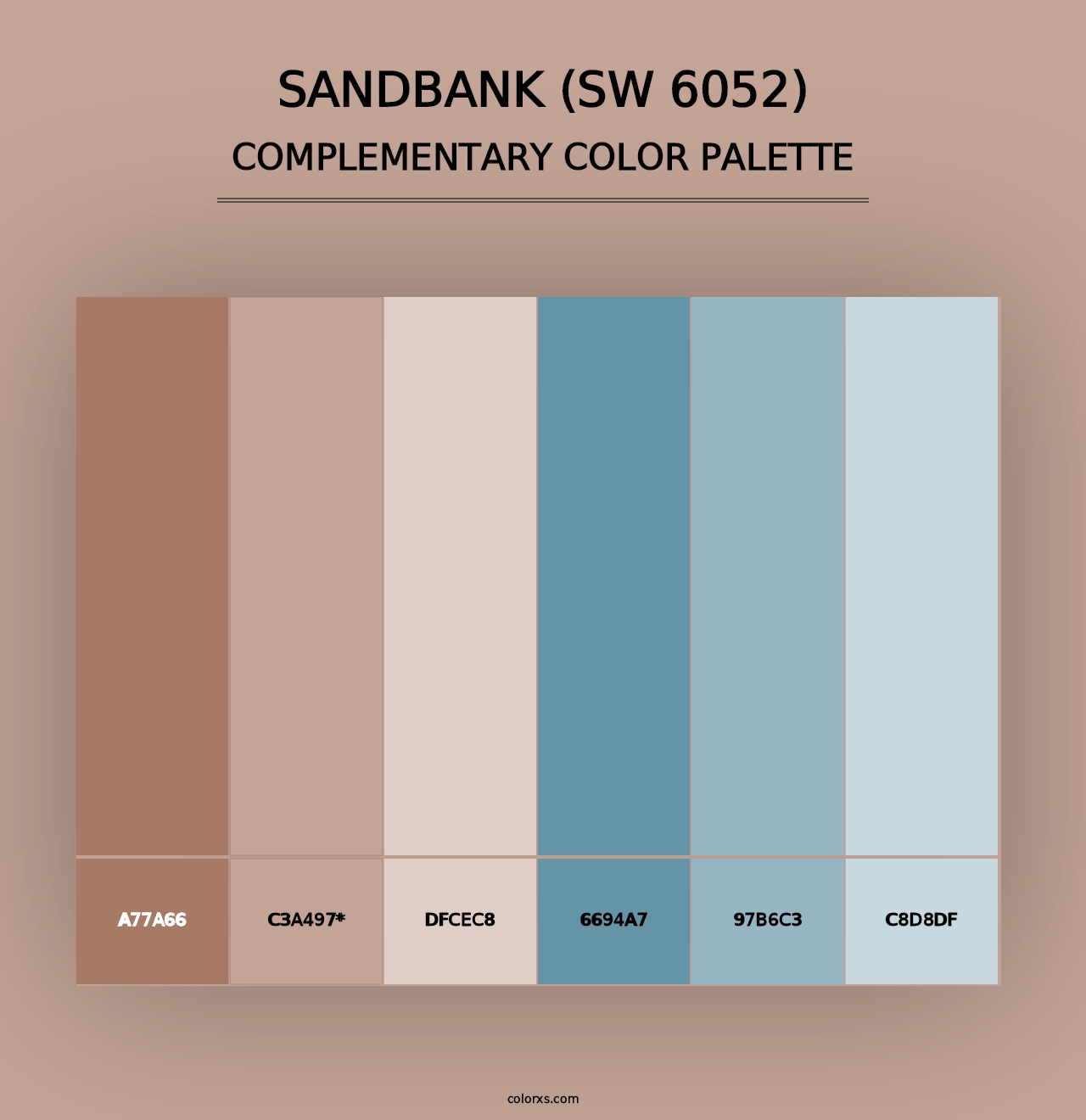 Sandbank (SW 6052) - Complementary Color Palette