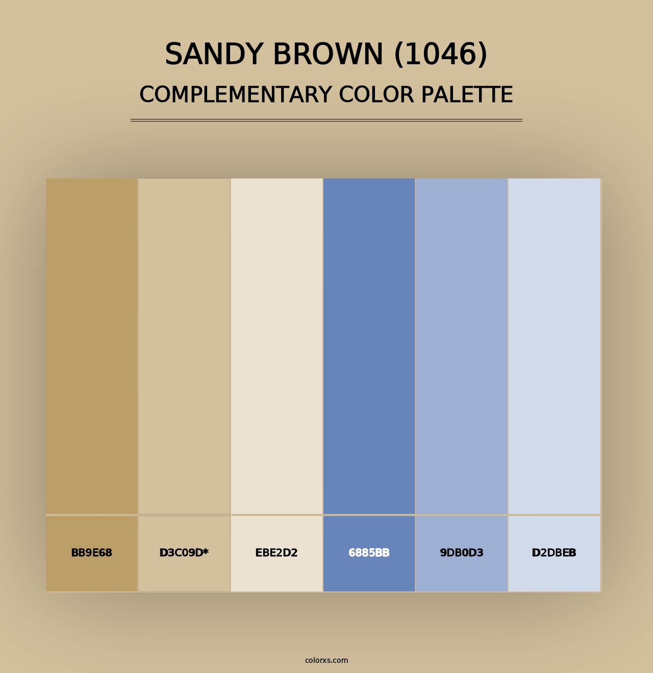 Sandy Brown (1046) - Complementary Color Palette