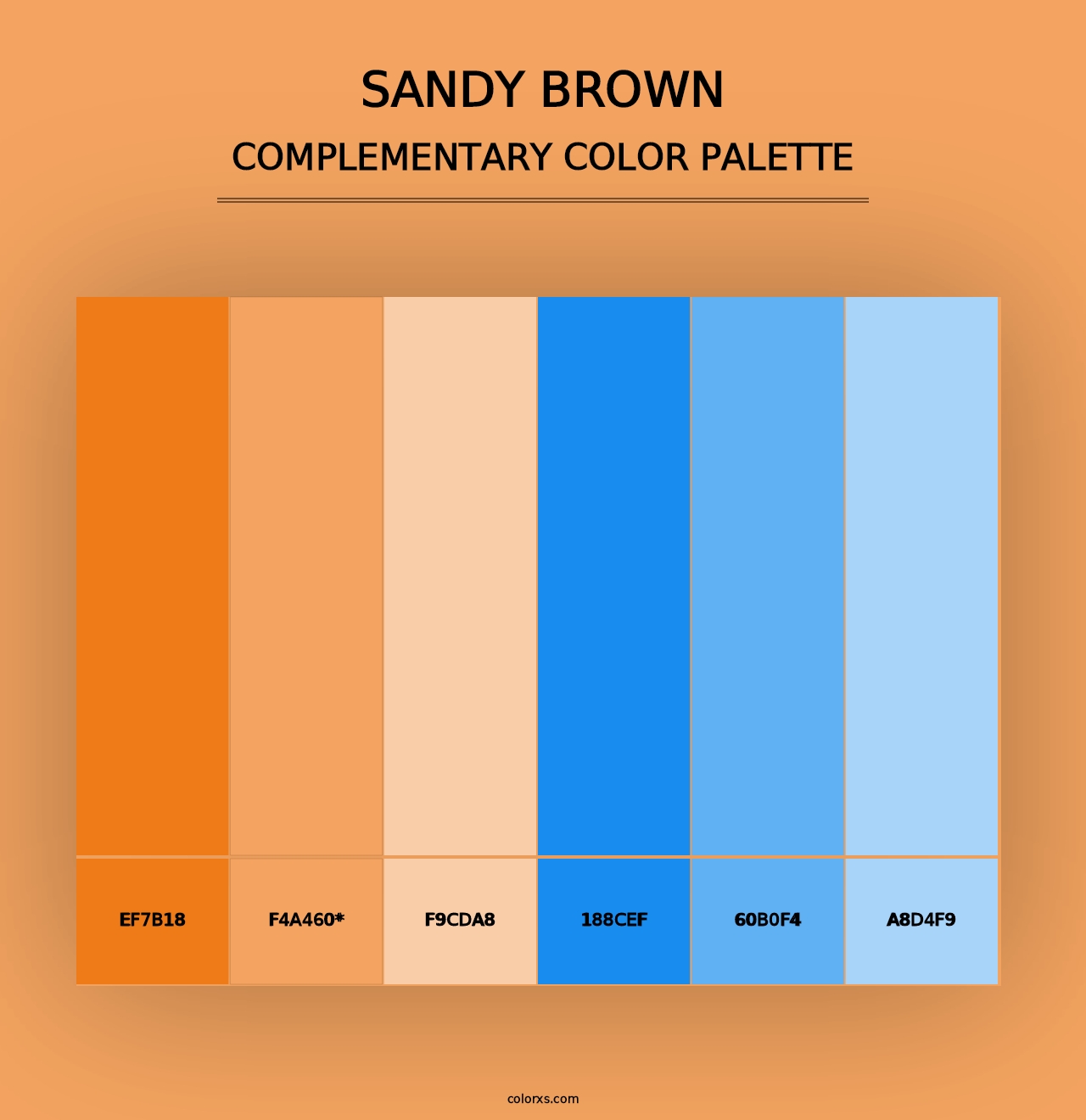 Sandy Brown - Complementary Color Palette