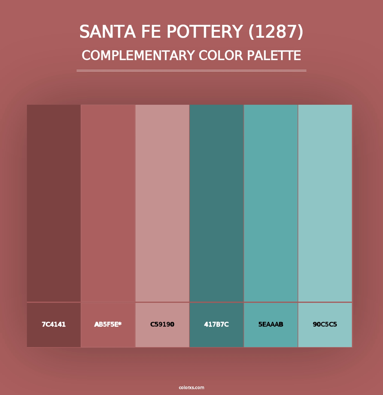 Santa Fe Pottery (1287) - Complementary Color Palette