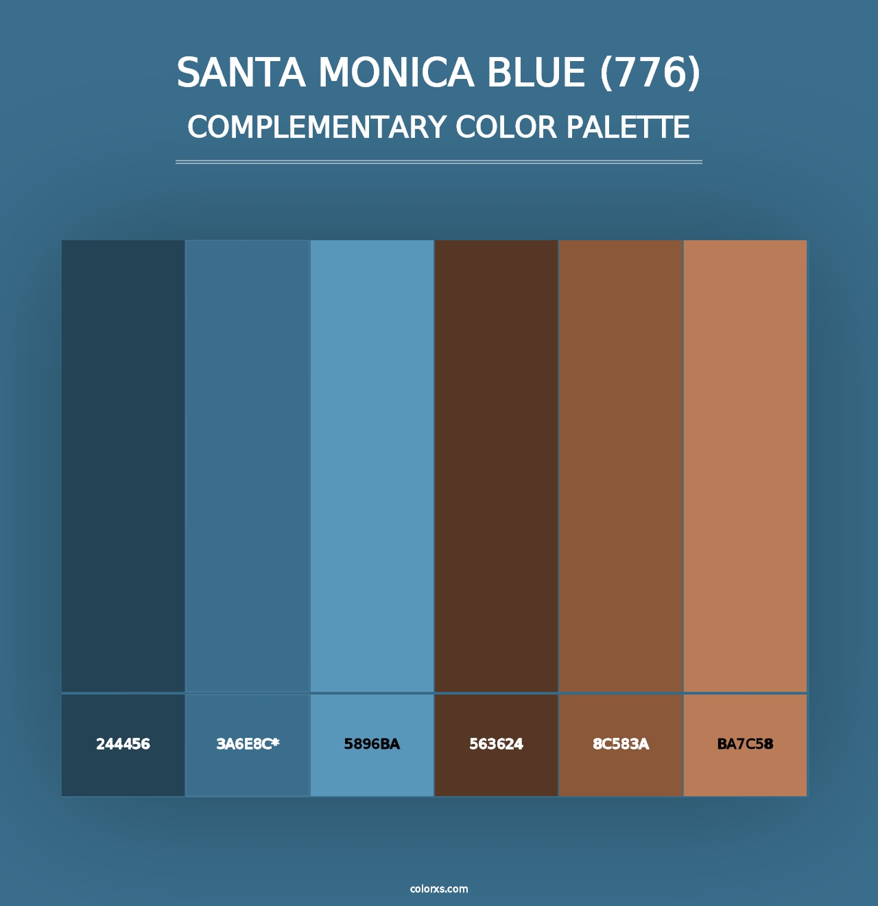 Santa Monica Blue (776) - Complementary Color Palette