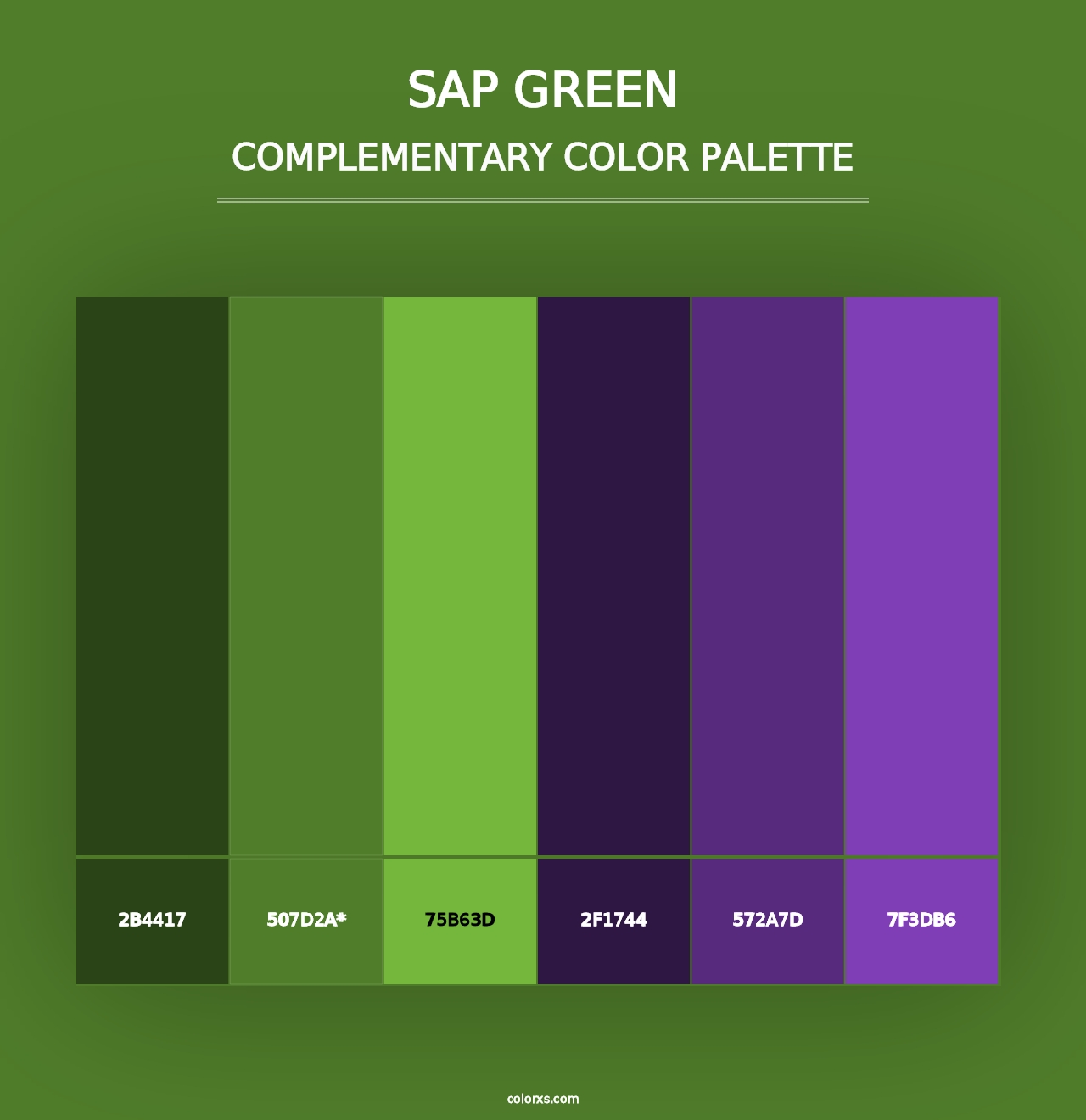 Sap Green - Complementary Color Palette