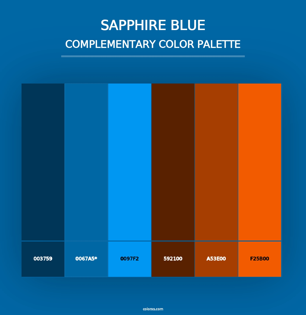 Sapphire Blue - Complementary Color Palette