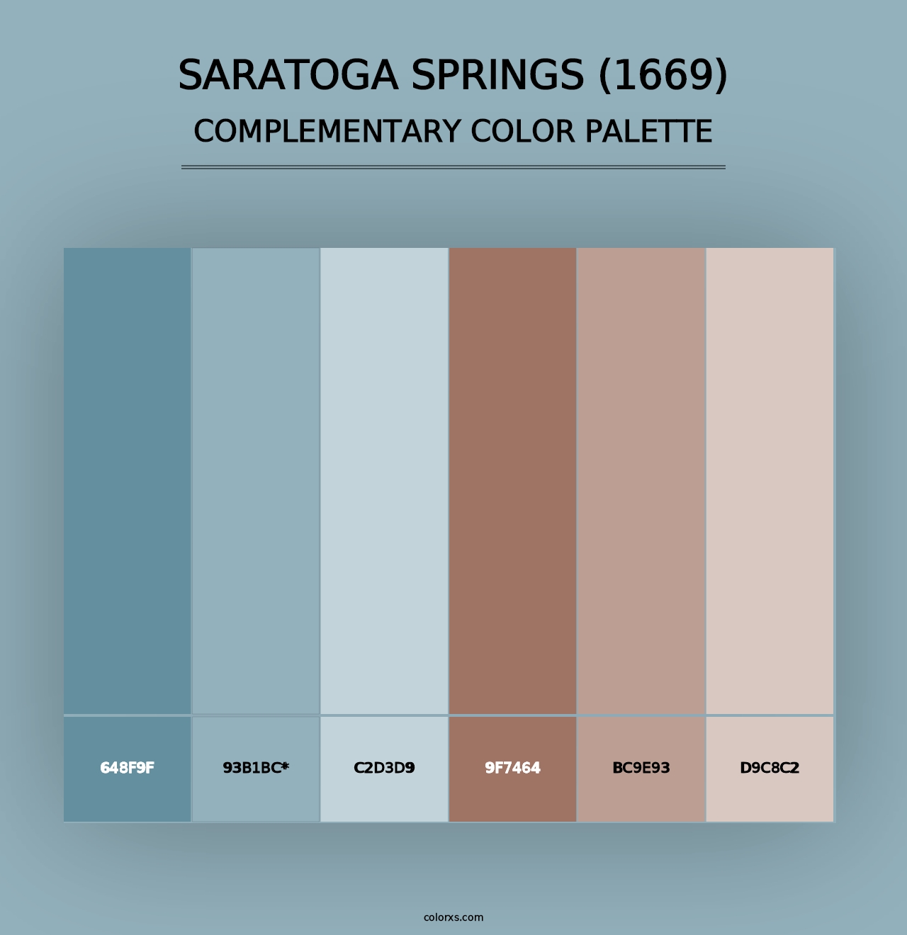 Saratoga Springs (1669) - Complementary Color Palette