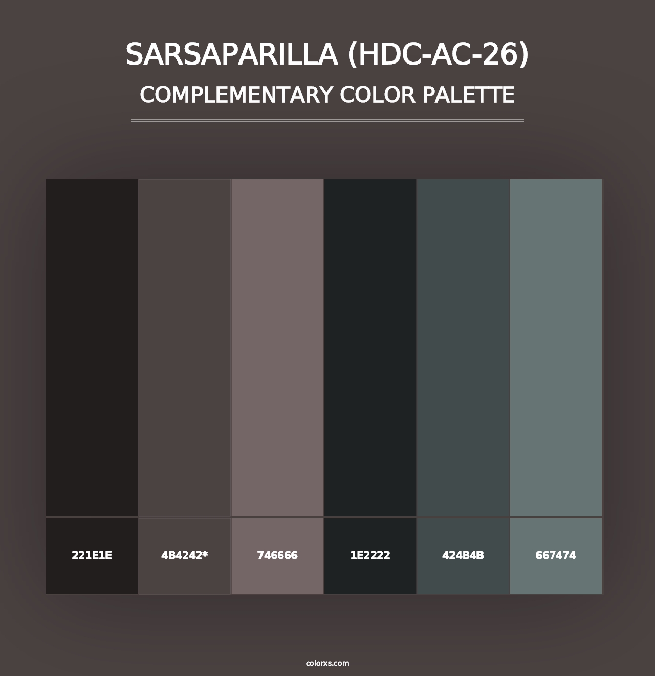 Sarsaparilla (HDC-AC-26) - Complementary Color Palette