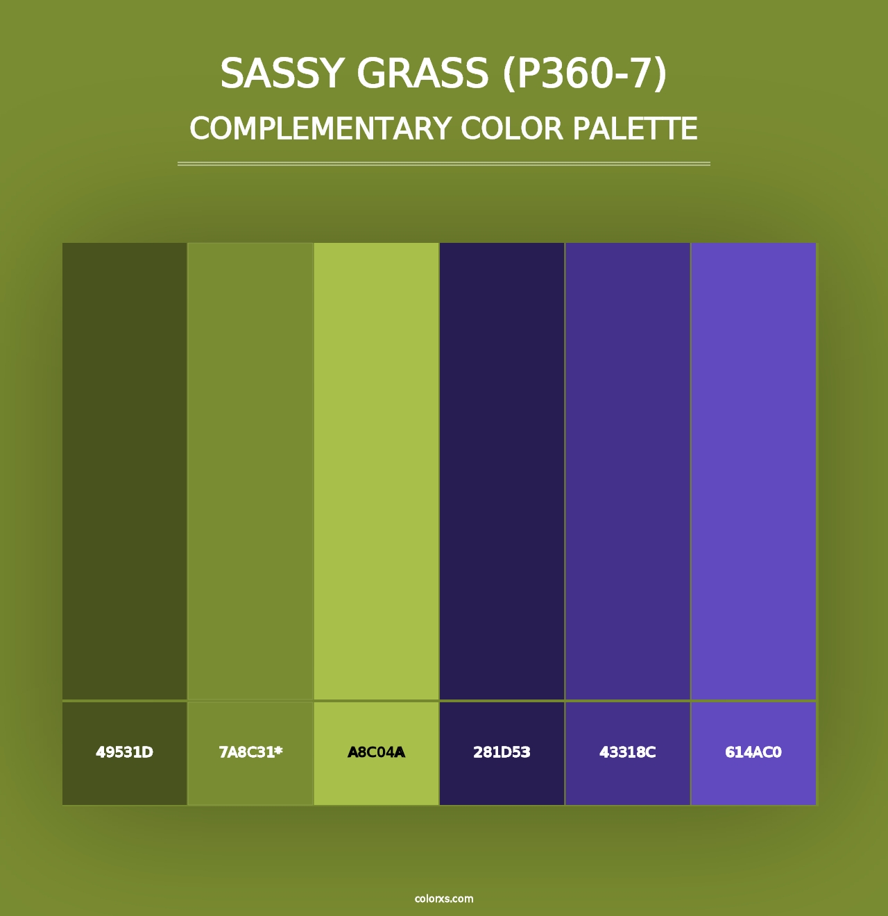 Sassy Grass (P360-7) - Complementary Color Palette