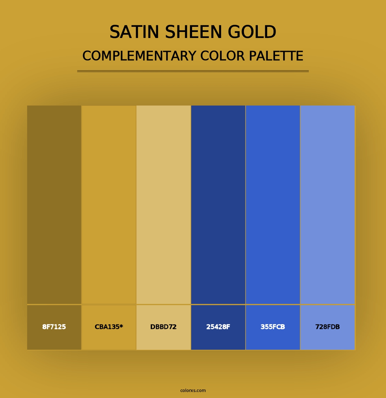 Satin Sheen Gold - Complementary Color Palette