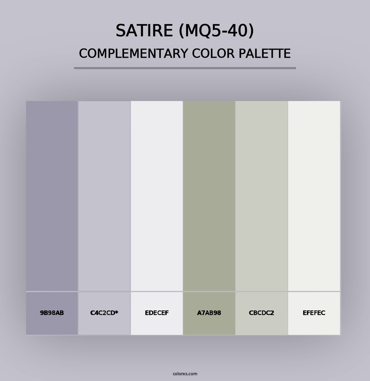 Satire (MQ5-40) - Complementary Color Palette