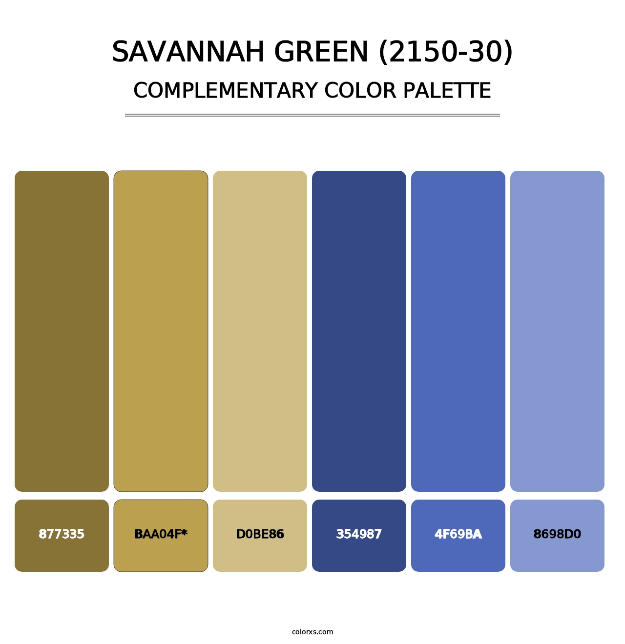 Savannah Green (2150-30) - Complementary Color Palette