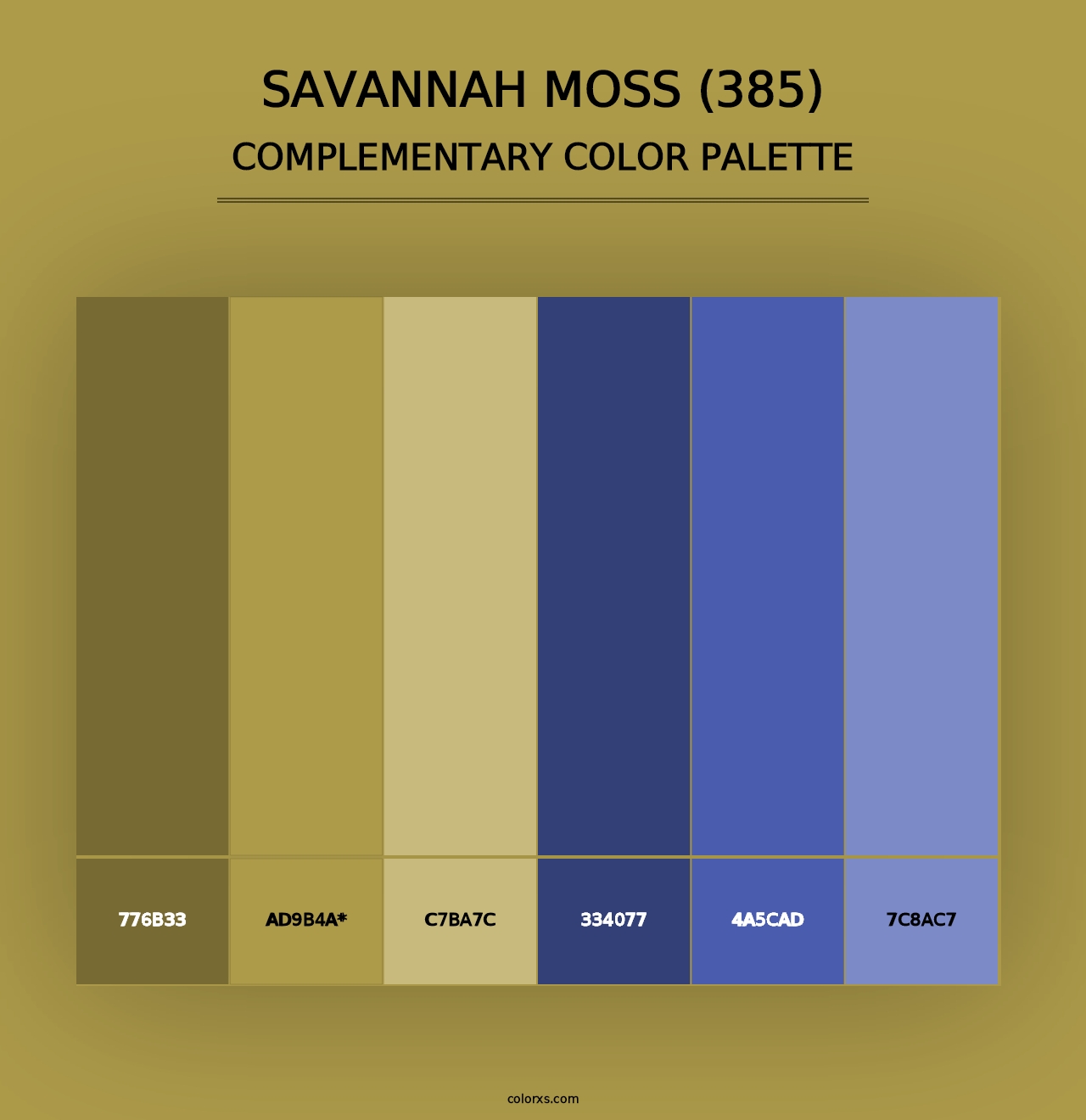 Savannah Moss (385) - Complementary Color Palette