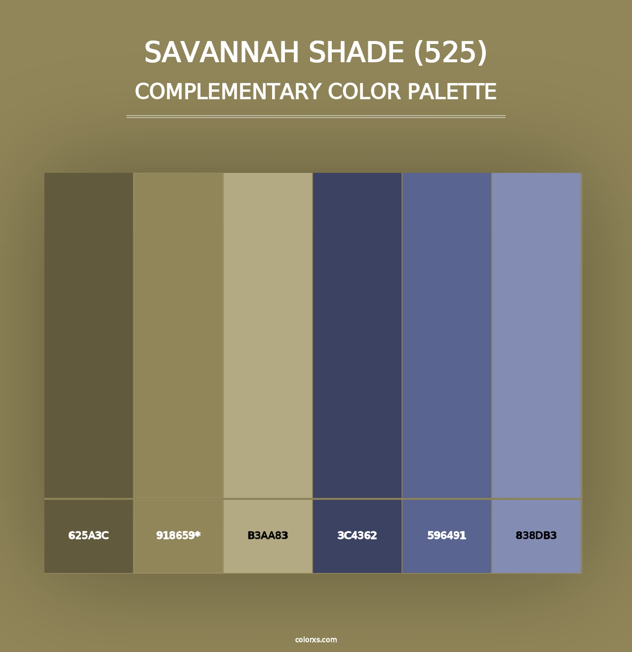 Savannah Shade (525) - Complementary Color Palette