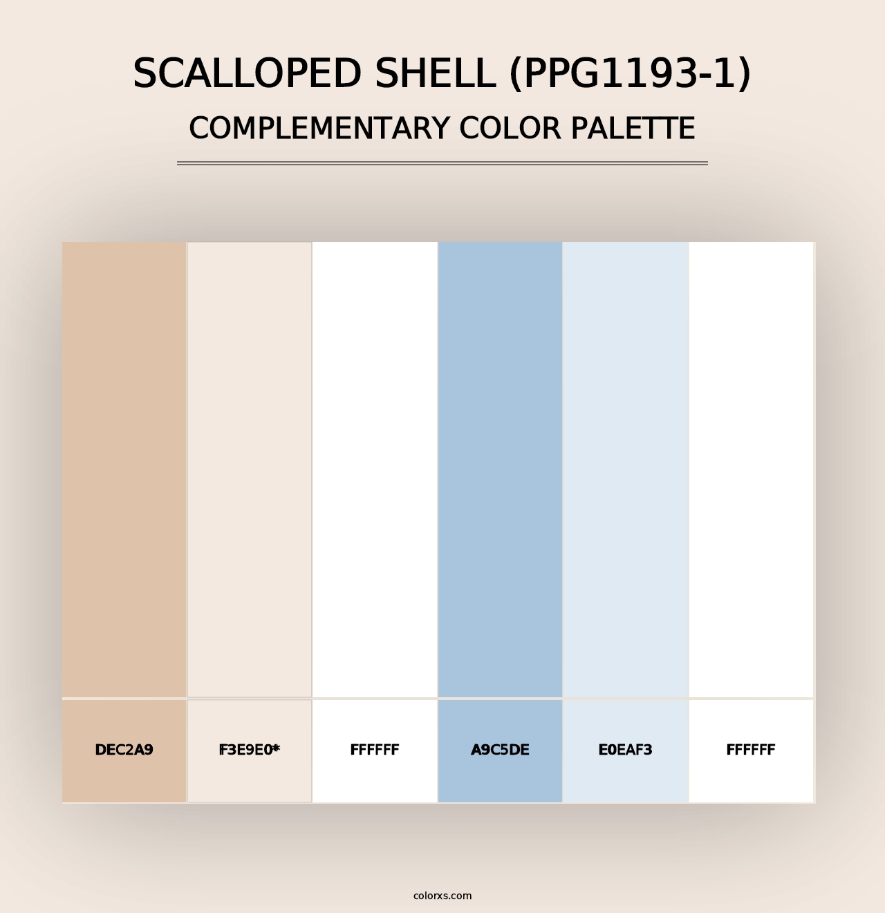 Scalloped Shell (PPG1193-1) - Complementary Color Palette