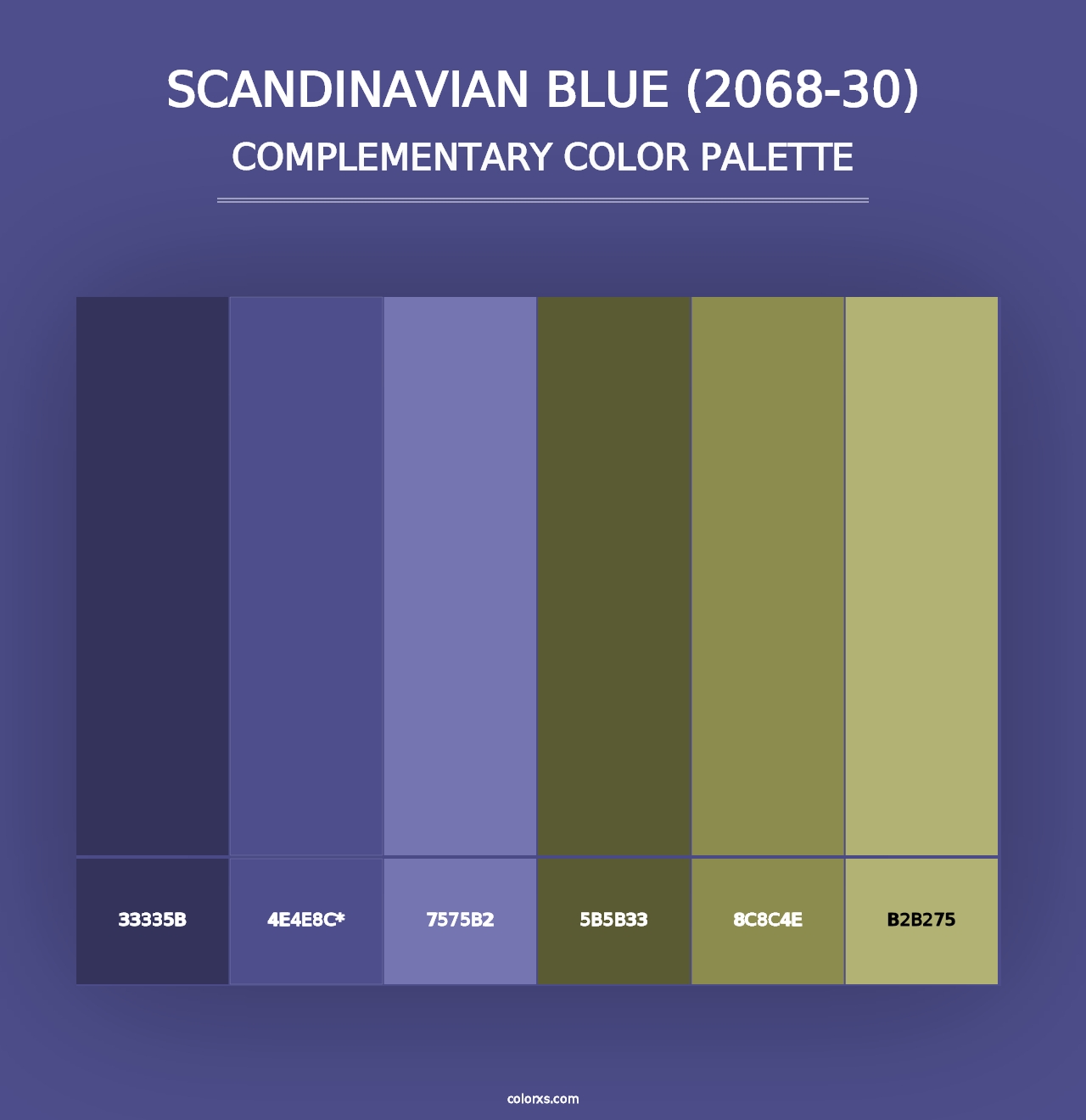 Scandinavian Blue (2068-30) - Complementary Color Palette