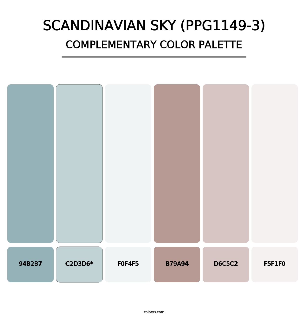 Scandinavian Sky (PPG1149-3) - Complementary Color Palette