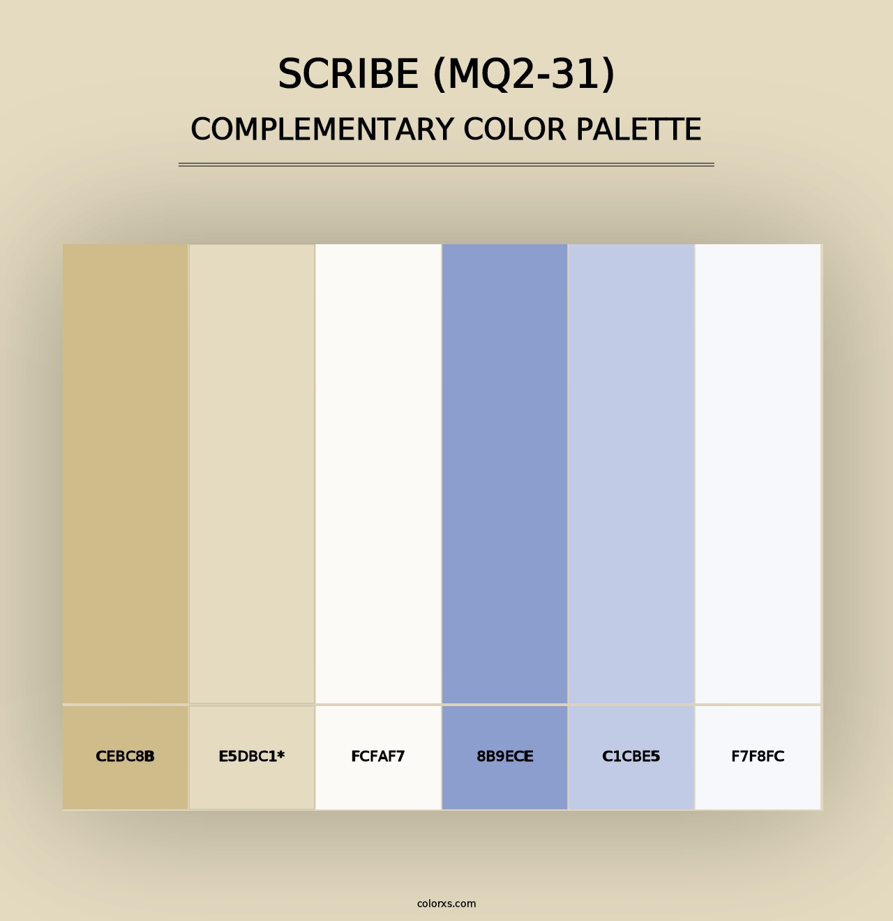 Scribe (MQ2-31) - Complementary Color Palette