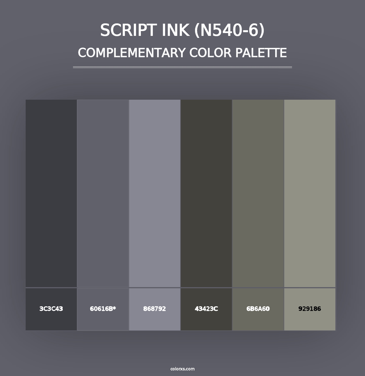 Script Ink (N540-6) - Complementary Color Palette