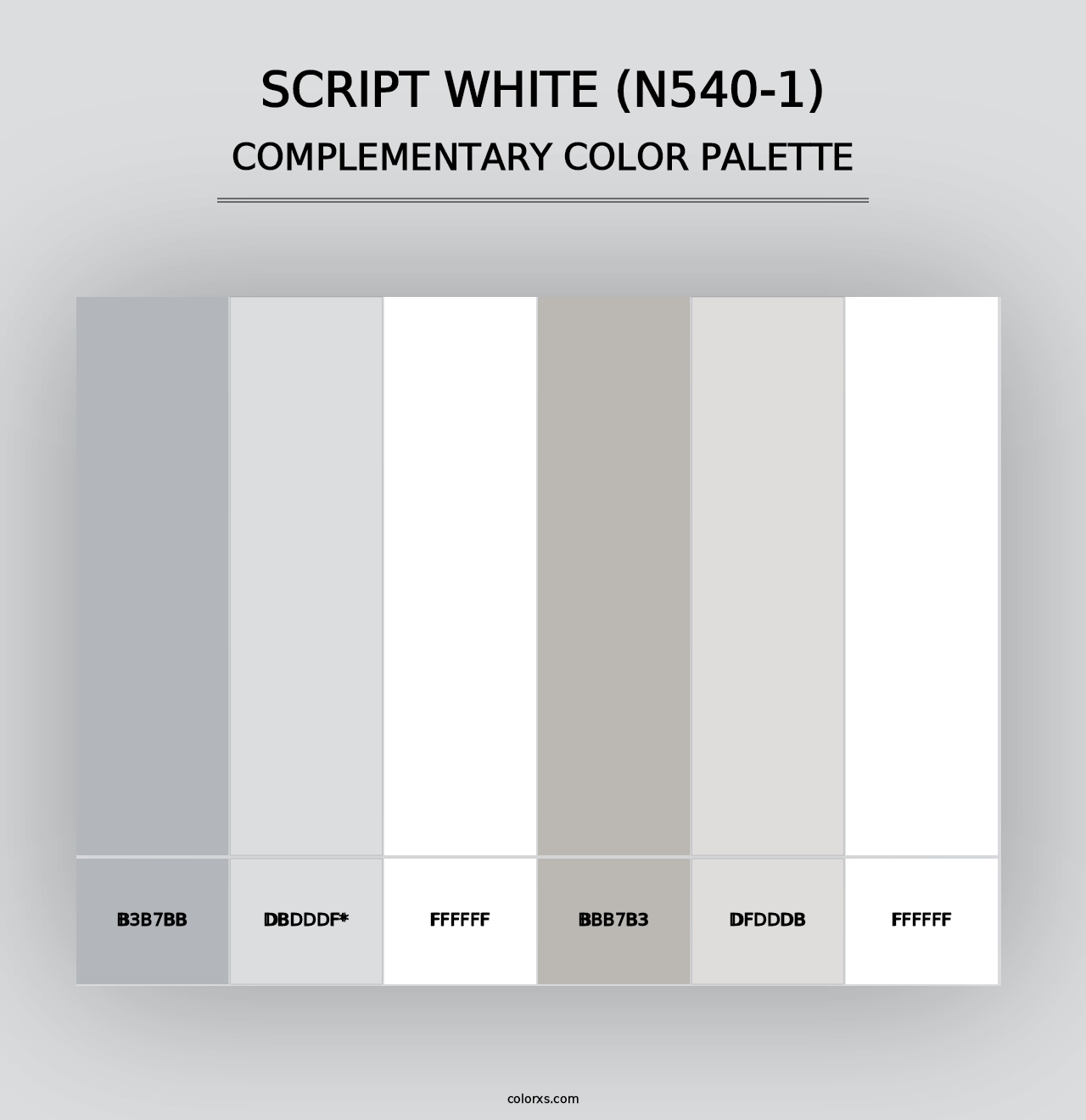 Script White (N540-1) - Complementary Color Palette