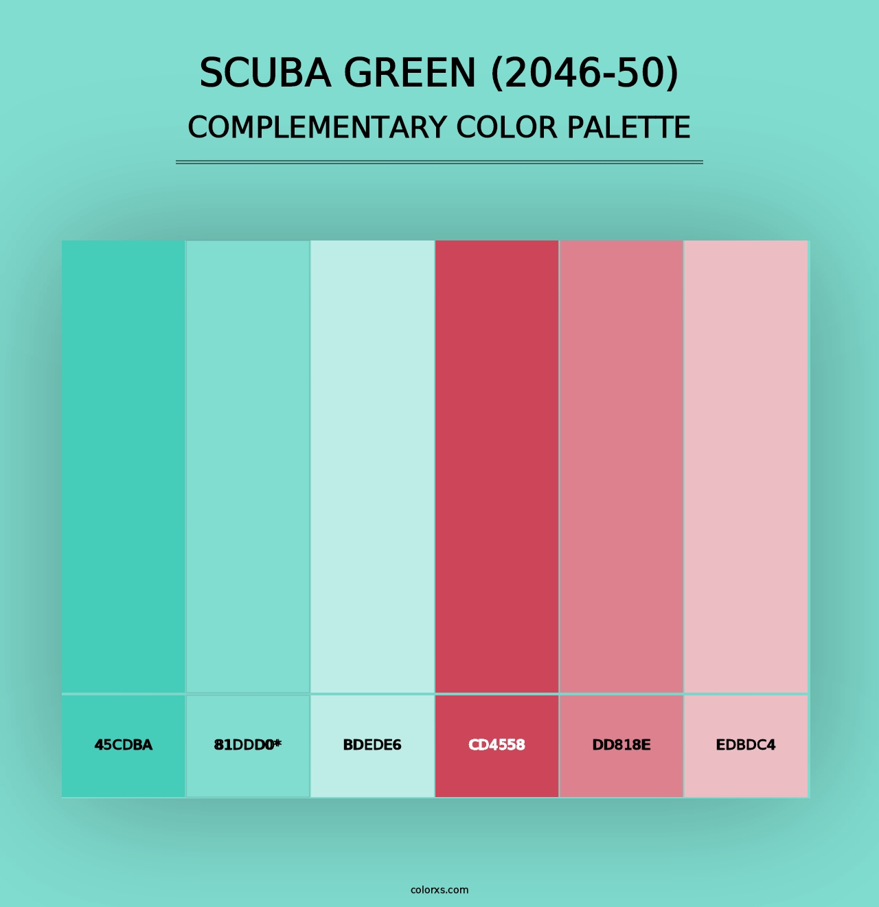 Scuba Green (2046-50) - Complementary Color Palette