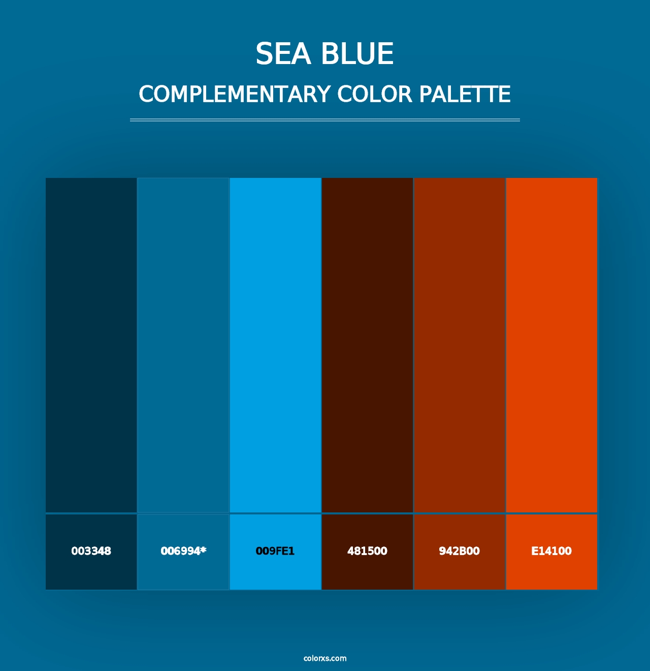 Sea Blue - Complementary Color Palette