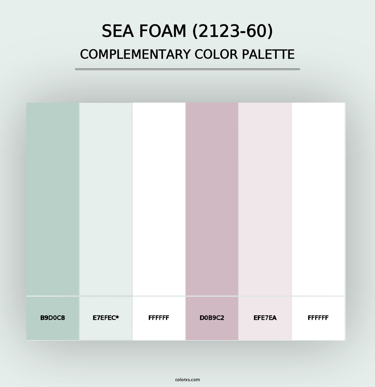 Sea Foam (2123-60) - Complementary Color Palette