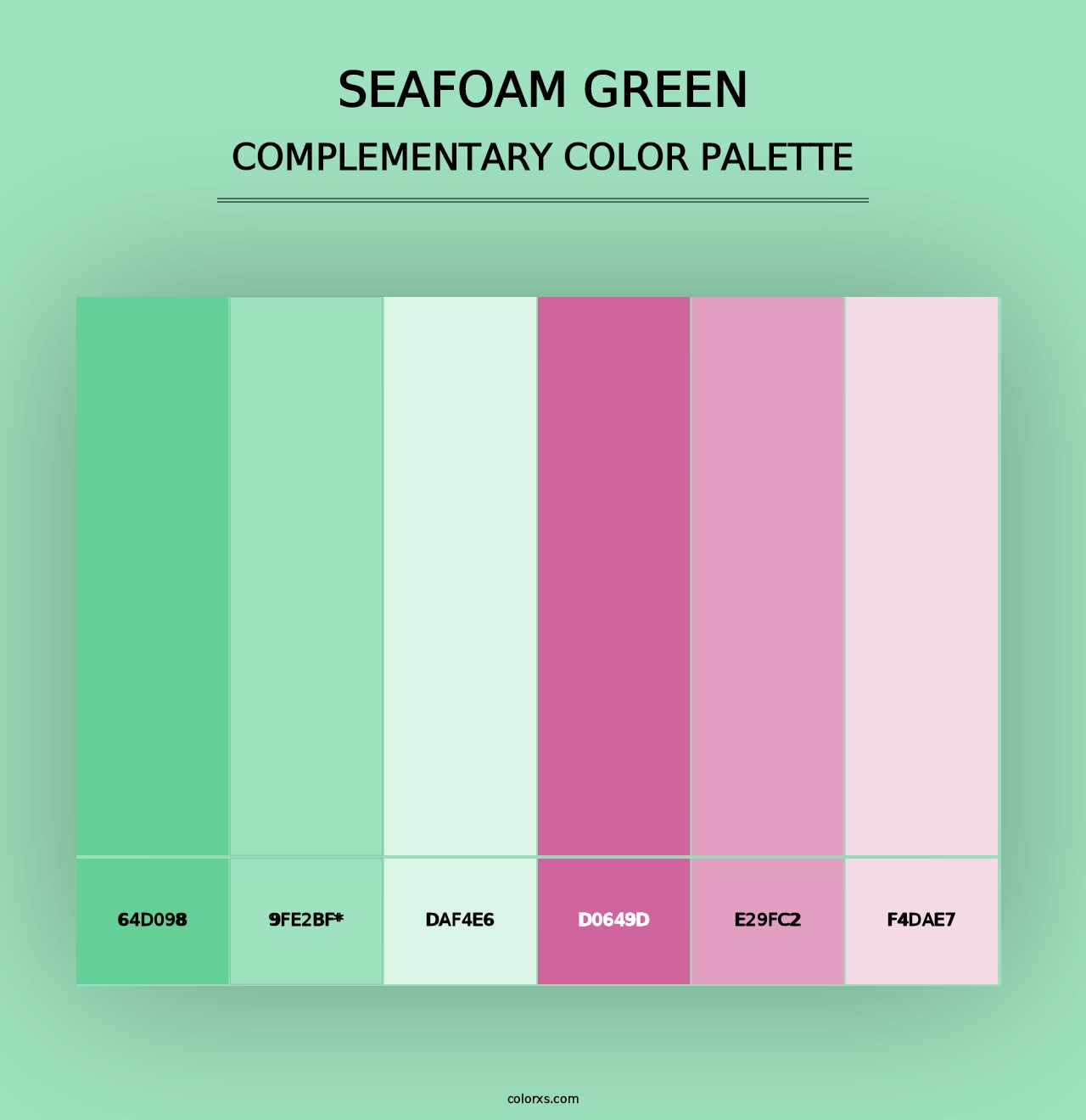 Seafoam Green - Complementary Color Palette