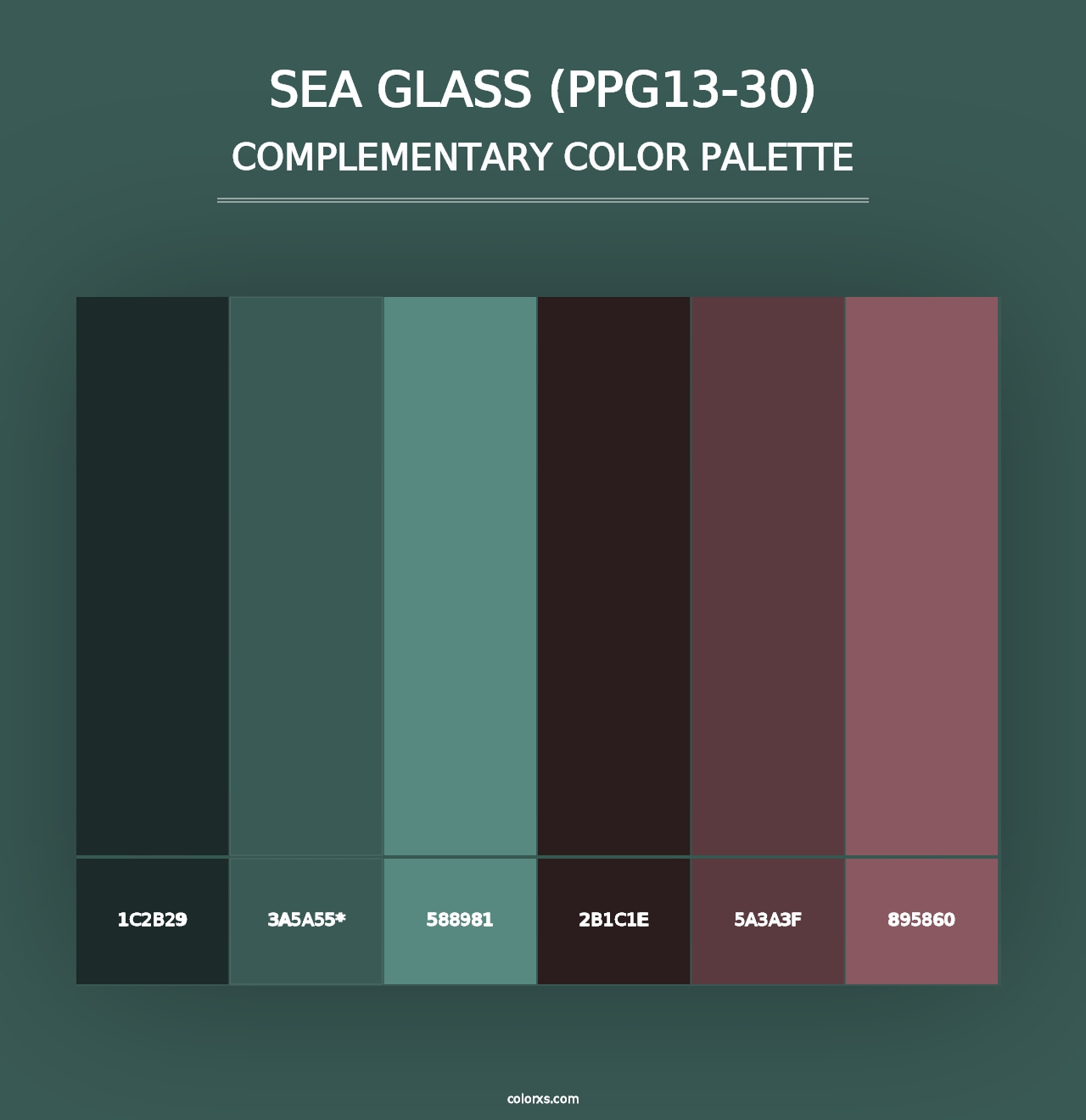 Sea Glass (PPG13-30) - Complementary Color Palette