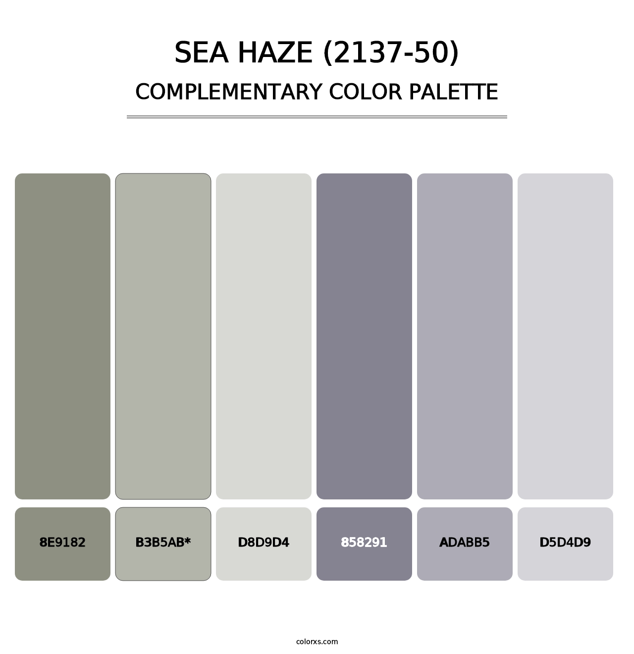 Sea Haze (2137-50) - Complementary Color Palette