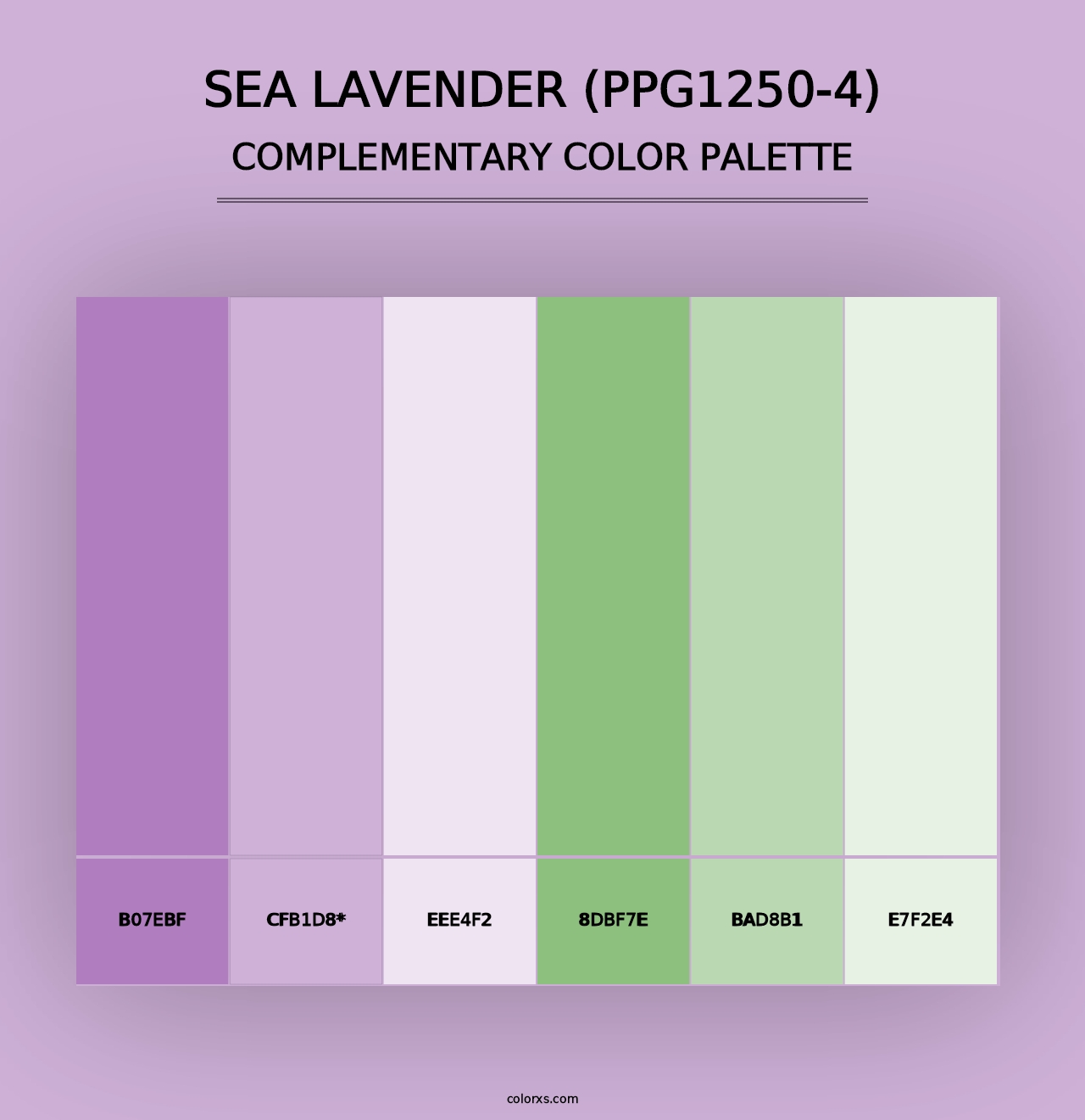 Sea Lavender (PPG1250-4) - Complementary Color Palette