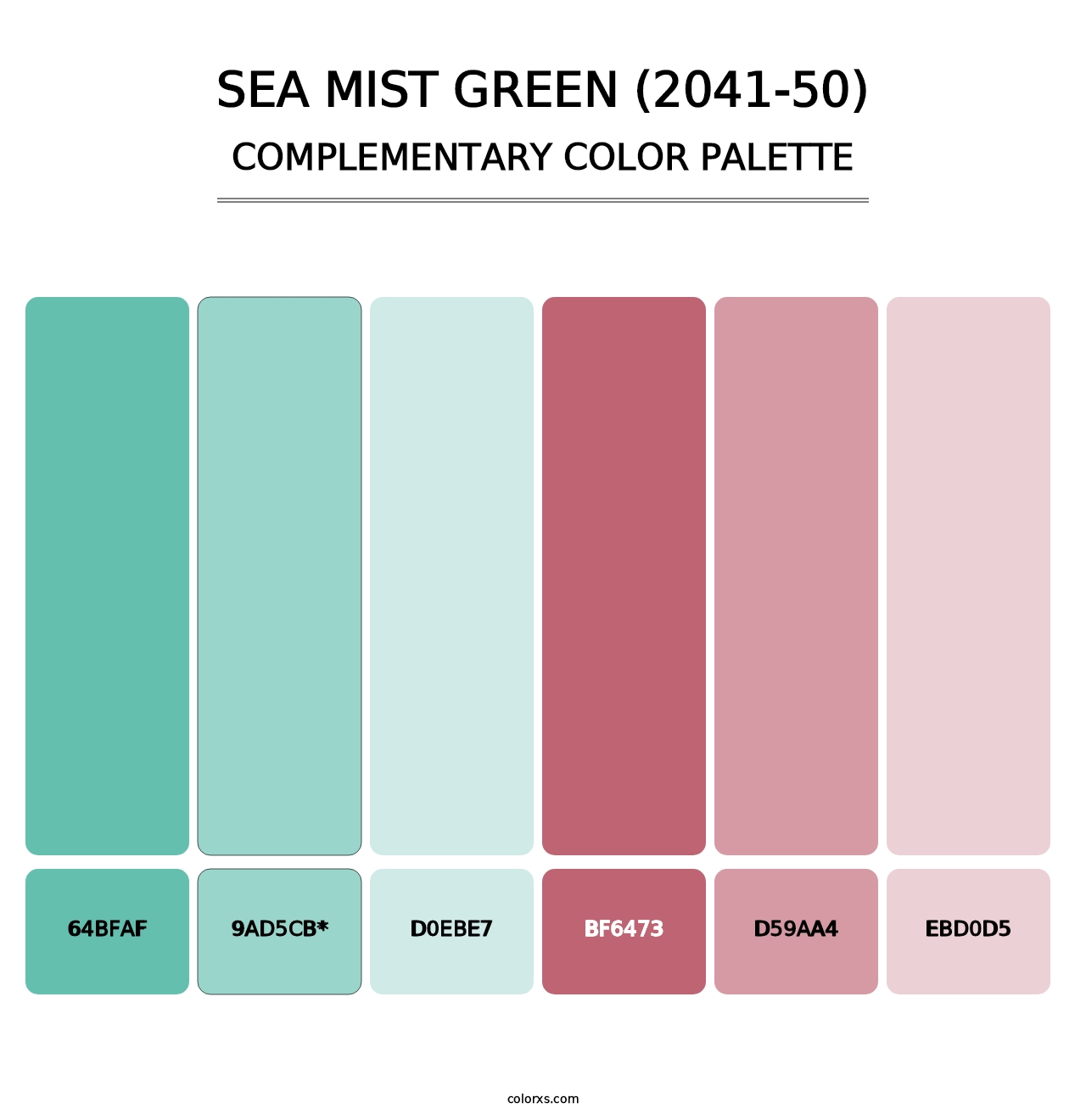 Sea Mist Green (2041-50) - Complementary Color Palette