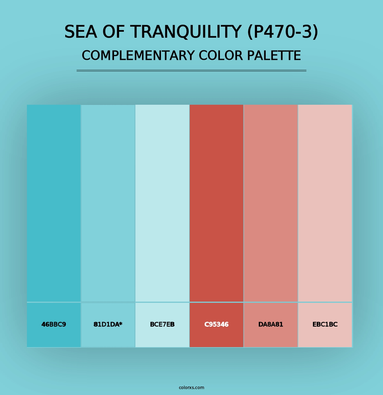 Sea Of Tranquility (P470-3) - Complementary Color Palette