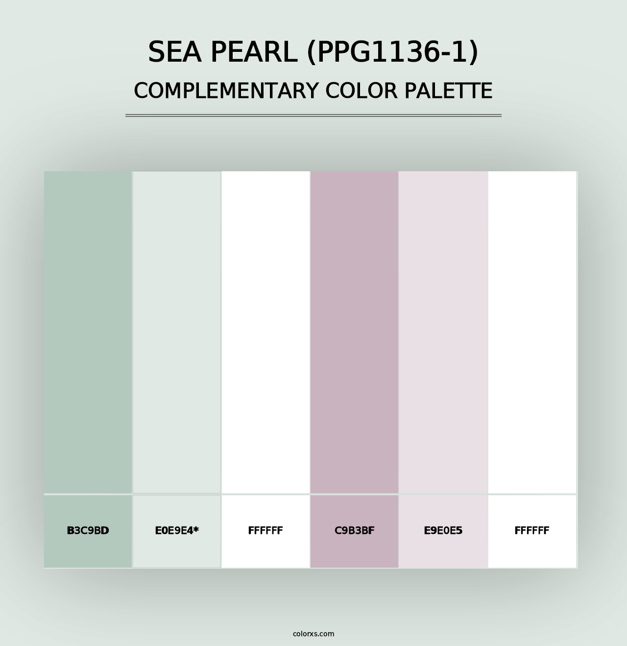 Sea Pearl (PPG1136-1) - Complementary Color Palette