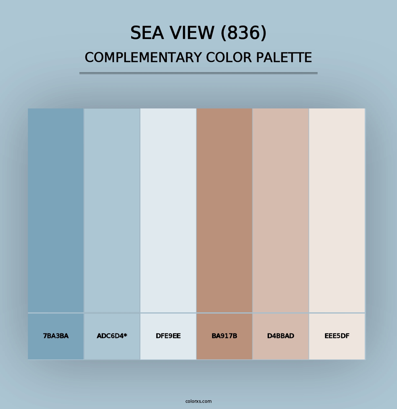 Sea View (836) - Complementary Color Palette