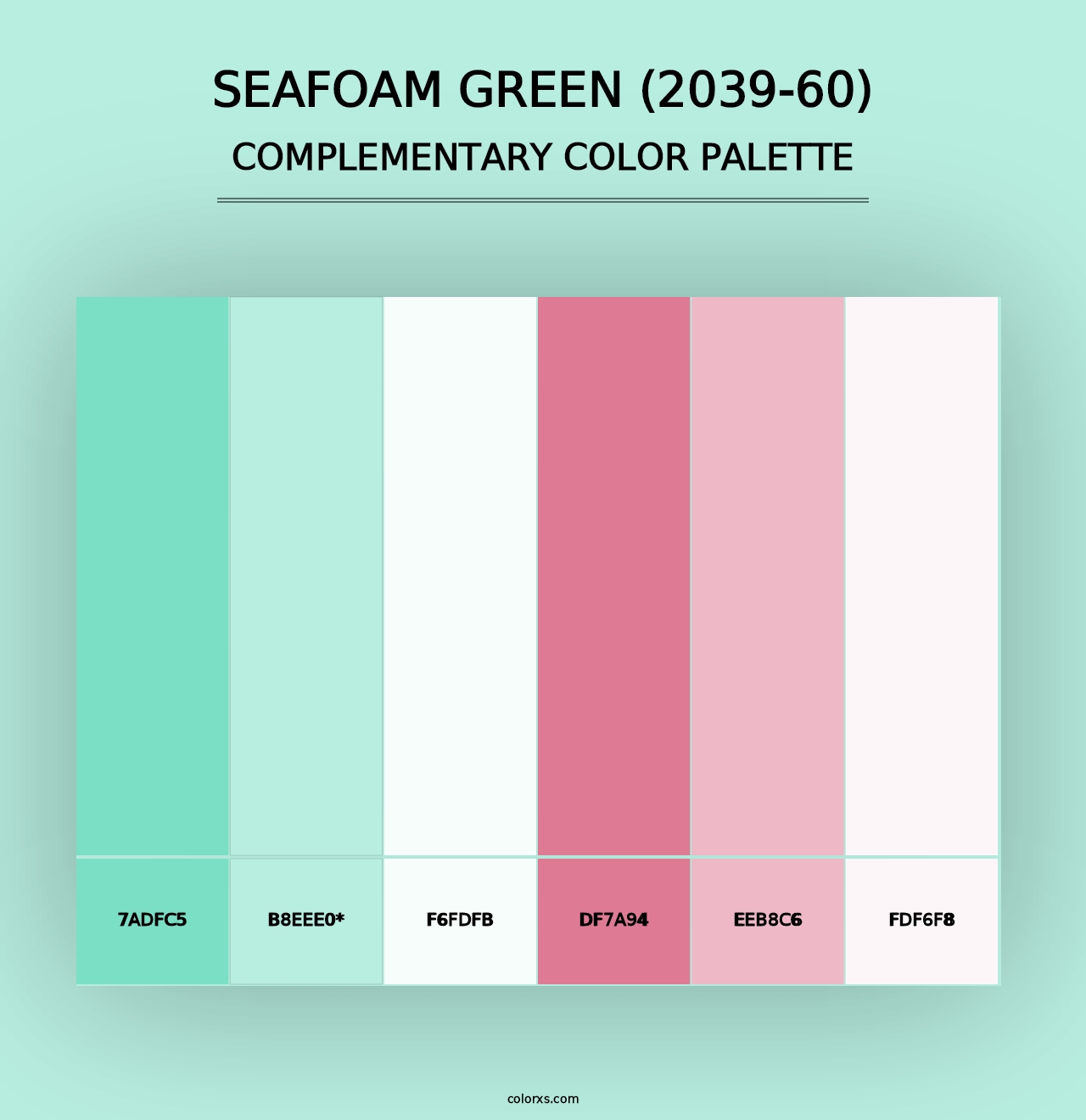 Seafoam Green (2039-60) - Complementary Color Palette