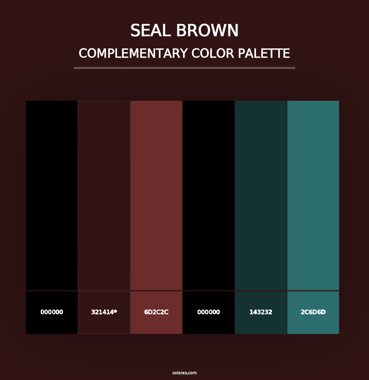 Seal brown - Complementary Color Palette