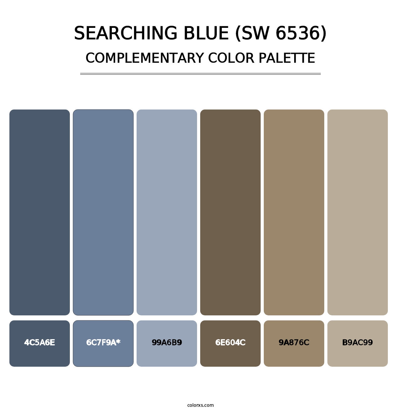 Searching Blue (SW 6536) - Complementary Color Palette