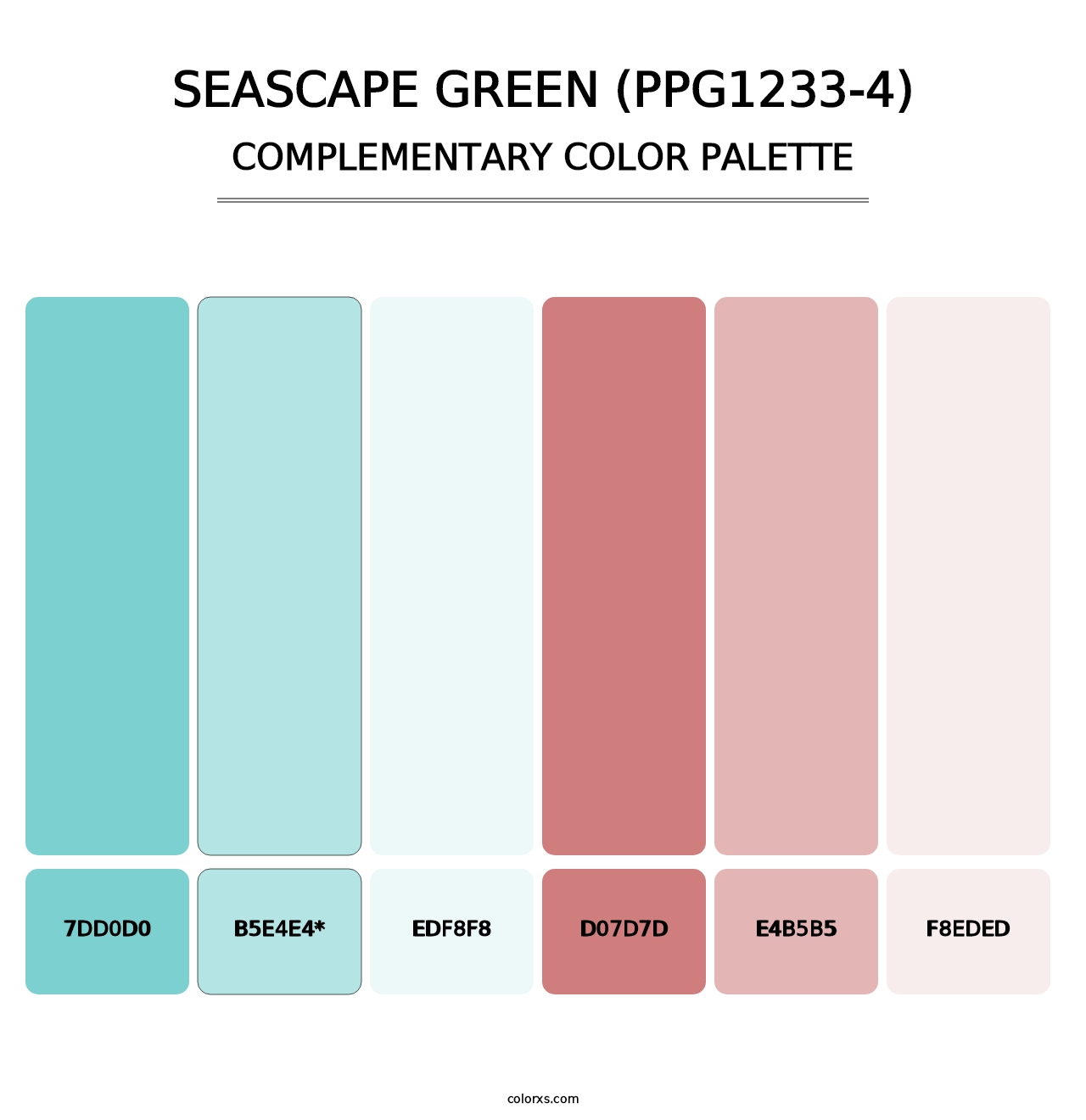 Seascape Green (PPG1233-4) - Complementary Color Palette