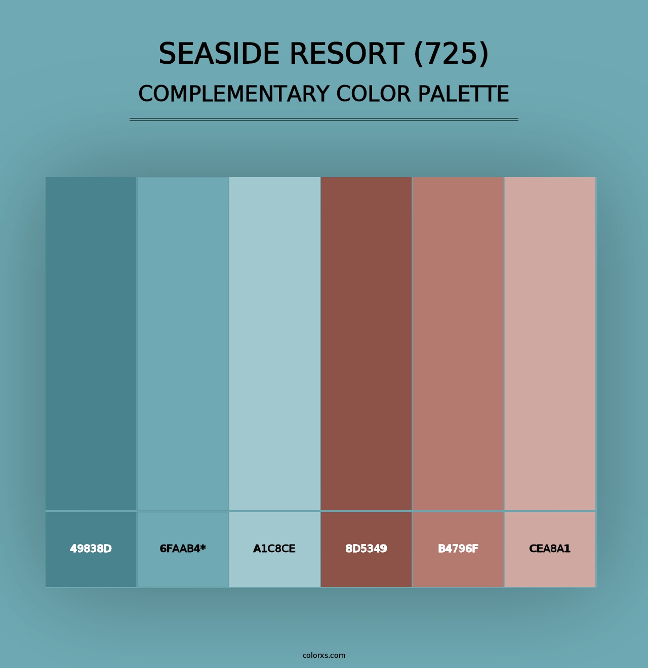 Seaside Resort (725) - Complementary Color Palette