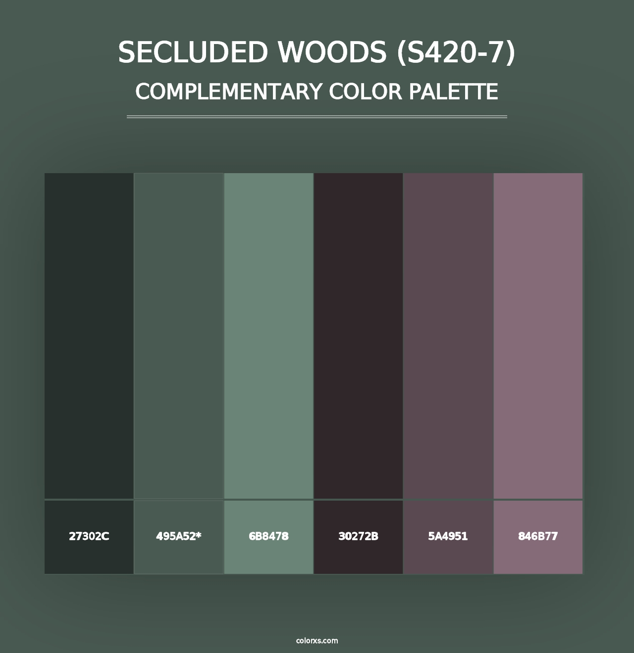 Secluded Woods (S420-7) - Complementary Color Palette