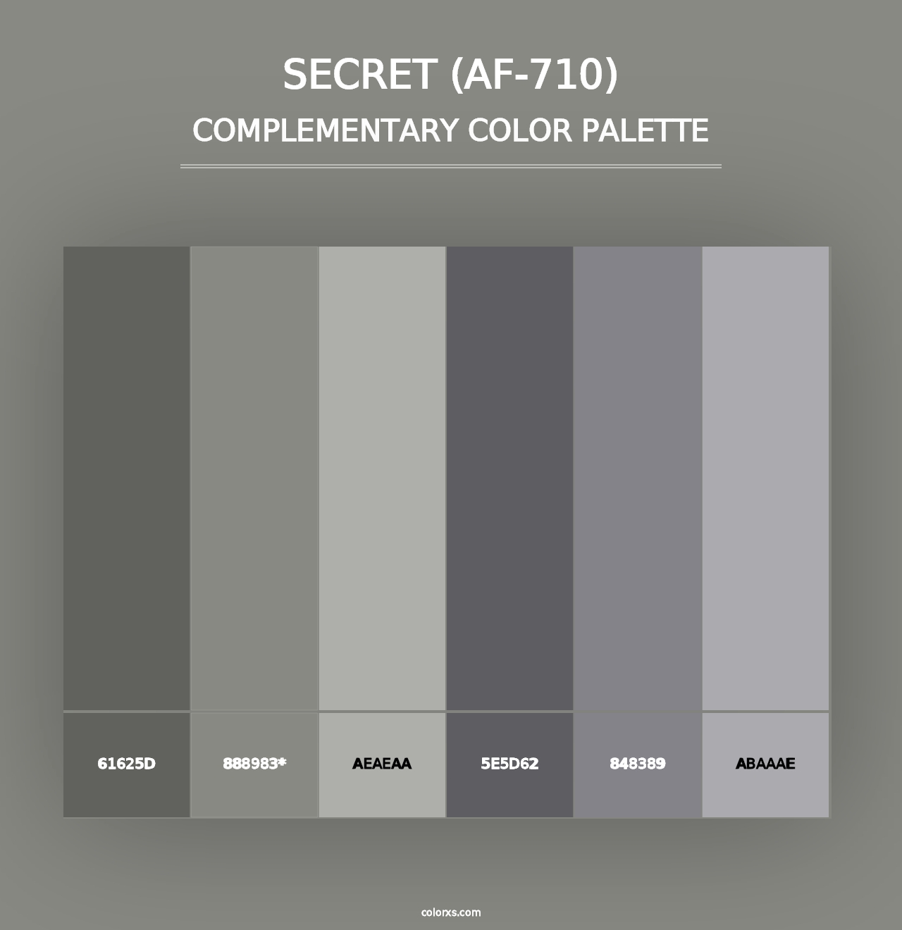 Secret (AF-710) - Complementary Color Palette